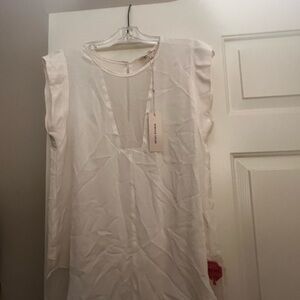 Rebecca Taylor White Sleeveless Blouse
